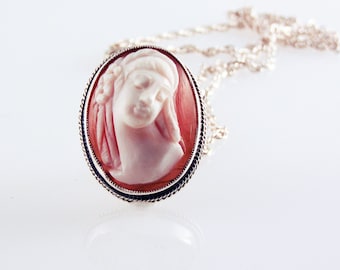 Cameo Silver Necklace