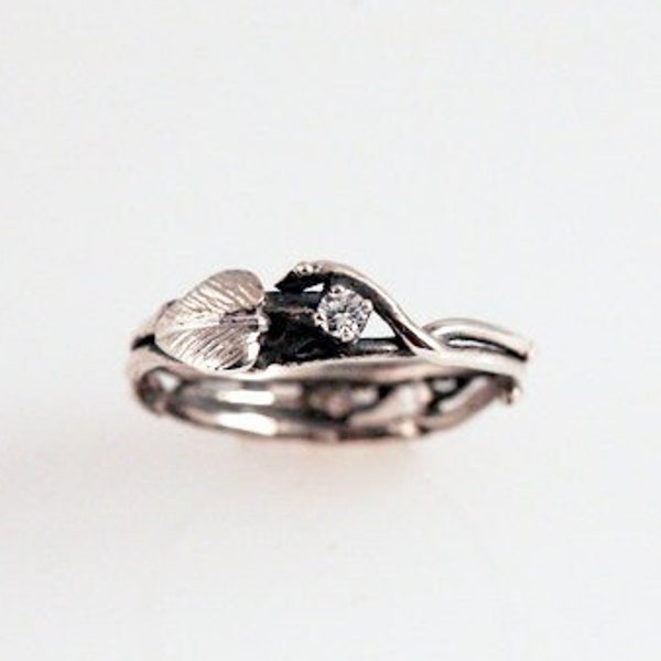 Simply Diamond Eco Engagement Ring - in Recycled Silver
