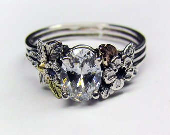 Oval Diamond & 18K Gold Engagement Ring - 1.0 ct