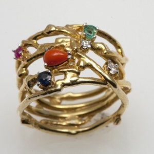 Abstract Eco-Ring in Recycled 18K Gold image 1