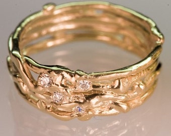 Recycled Gold Wedding Band - Womens