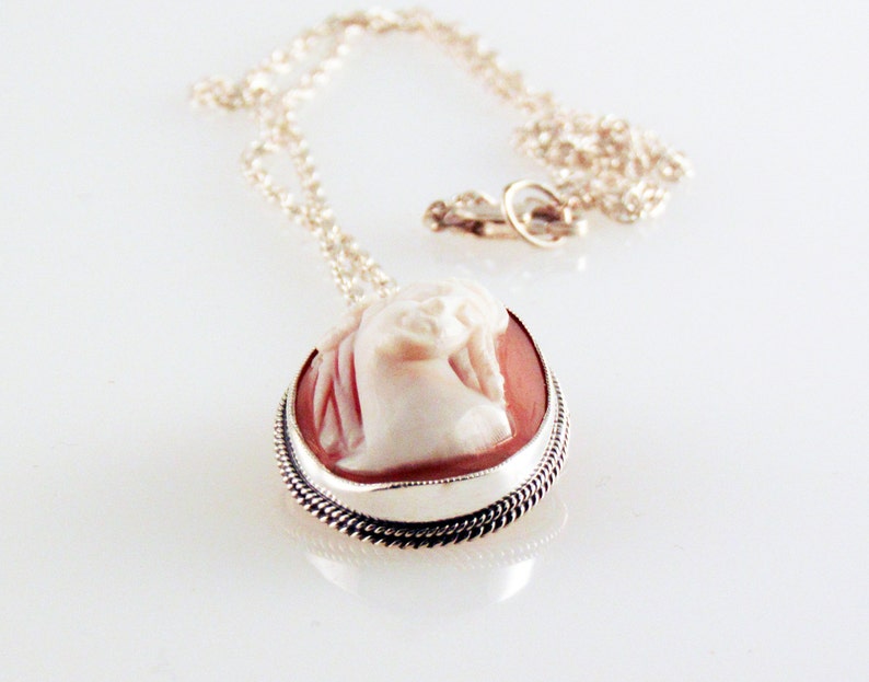 Sweet Dreams Cameo Silver Necklace