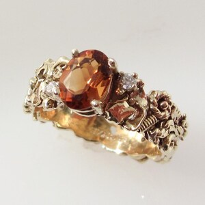 Industrial Citrine Engagement Ring image 1