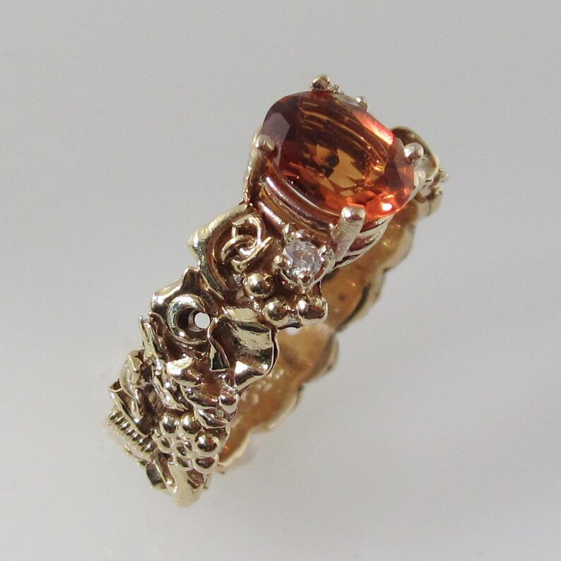 Industrial Citrine Engagement Ring image 2