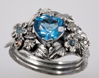 Blue Topaz Ice Ring