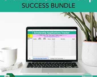Scholarship Application Bundle with Application Guide, Tracker, Cost Calculator & Essay Drafting Master-doc