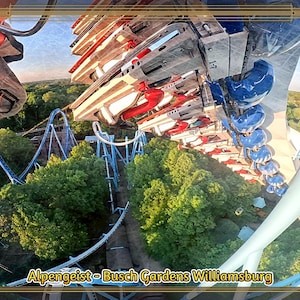 Alpengeist @ Busch Gardens Williamsburg, fotografía personalizada de 8 x 10 durante el viaje