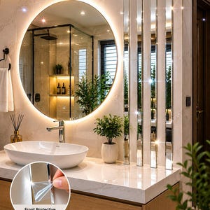 Mirror Silver Wall Slats – 5 Pieces