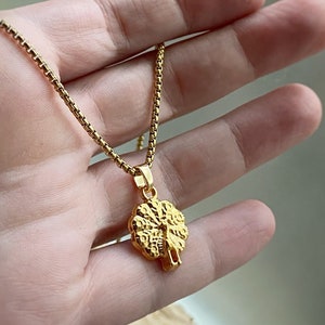 Gold or Silver Peacock Pendant Necklace on custom length Venetian or Curb chain, or charm only available too.