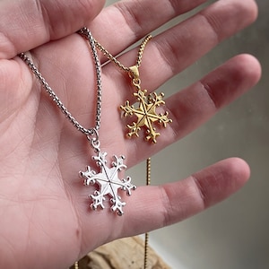 frozen snowflake necklace Anna and Elsa necklace Kids frozen jewelry gold and silver snowflake charm pendant