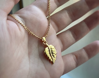Leaf Charm Pendant comes w/ or w/out chain options, gold  or rhodium (silver) plated, made in the US and Canada, symbol of fertility, growth