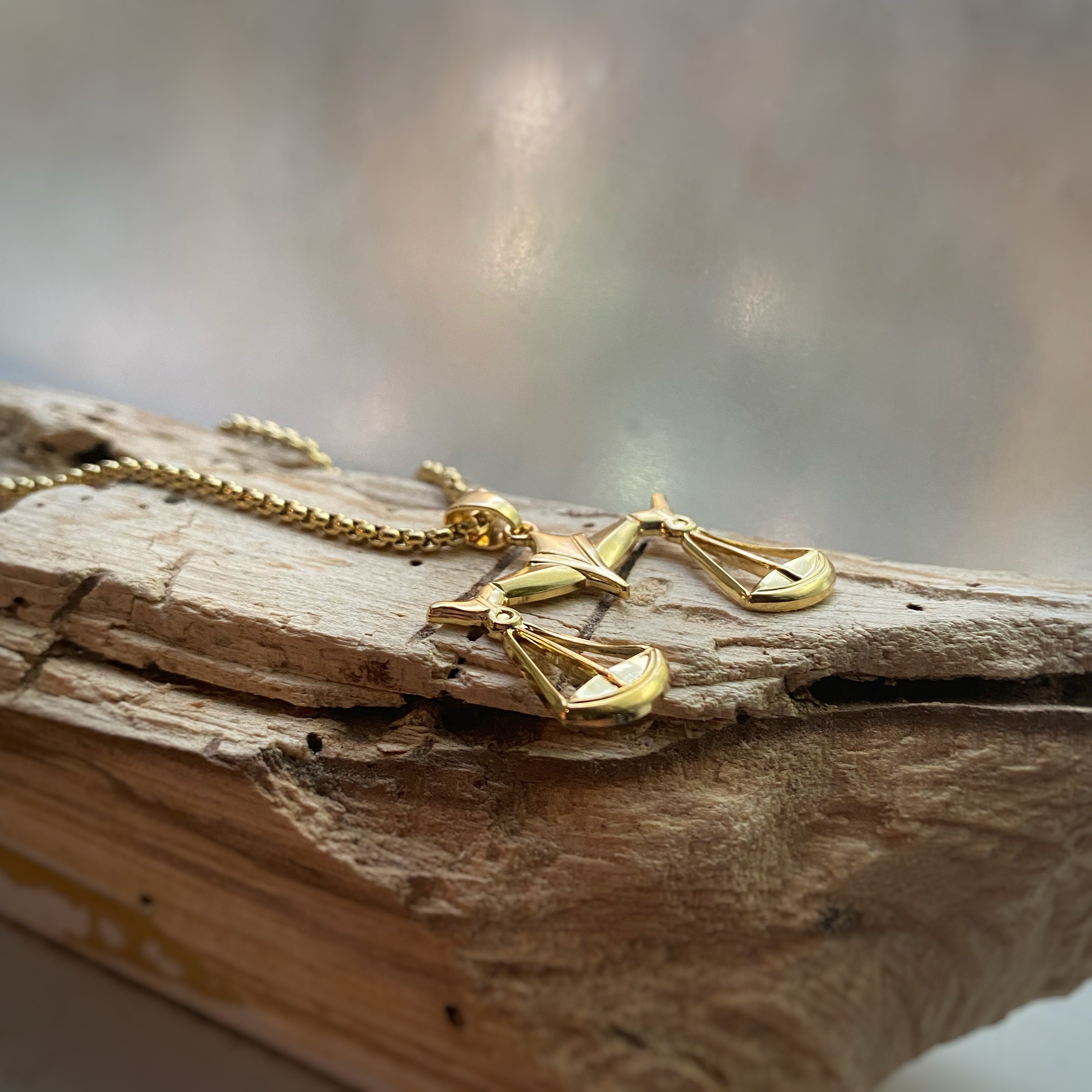 Ciondolo Medaglia Zodiacale Bilancia – Oro Massiccio 14k – Per Catena Uomo E Donna