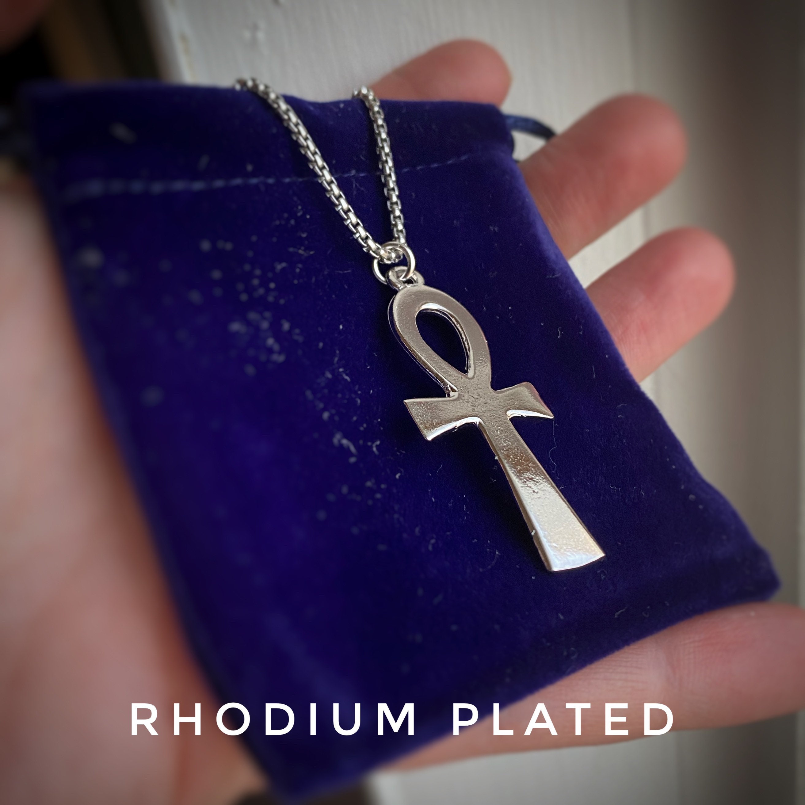 African Ankh Cross Vintage Style on This Gold Plated Cross Pendant