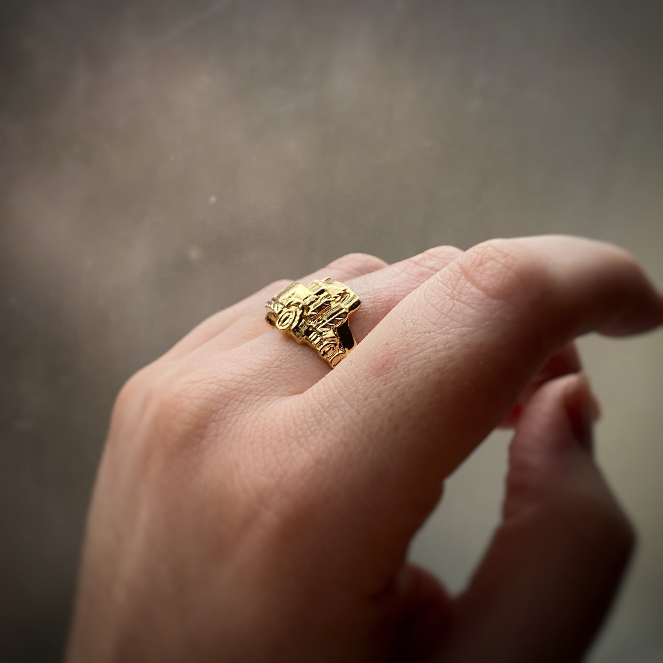 Truck Ring in 22k Gold or Silver, Mac Transport Truck Jewelery