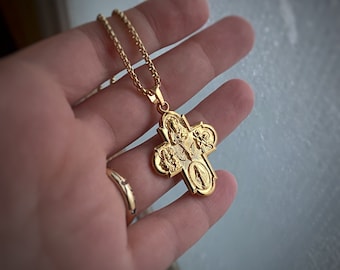 Four way shop cross necklace