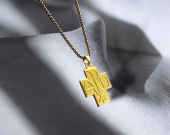 Alpha omega pendant gold sales