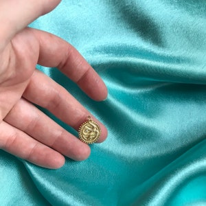 Textured Gold Plated Snake Charm Pendant w/ Clear Cubic Zirconia Details - pendant, charm, with or without chain