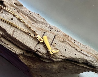 Riding Boot Charm Pendant Necklace comes with or without chain options, gold or rhodium (silver) plated, made in the US and Canada horseback