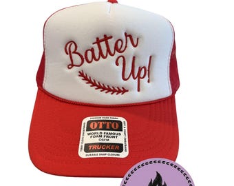 Baseball Trucker Hat, Batter Up Hat, Baseball Mom Cap, Game Day Outfit Hat, Retro Baseball Hat, Snapback Cap