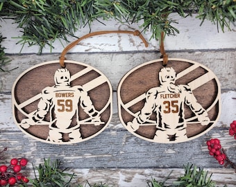 Hockey Themed Personalized Ornaments