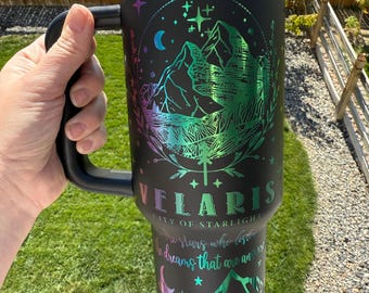 ACOTAR 40 oz Engraved Iridescent Tumbler