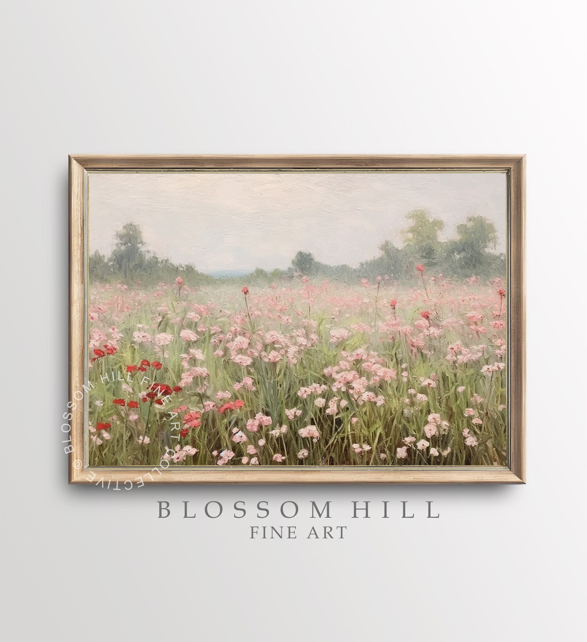Floral Landscape Wall Art Decor Flower Wall Art Painting Living Room Decor Wall Art Prints Bedroom Botanical Printable Abstract Big Wall Art