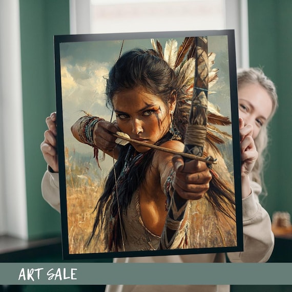Native American Woman Wall Art Poster, Digital Download Print