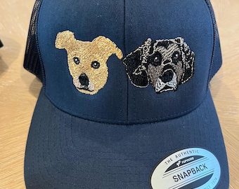 Custom Pet Portrait Embroidered Hat
