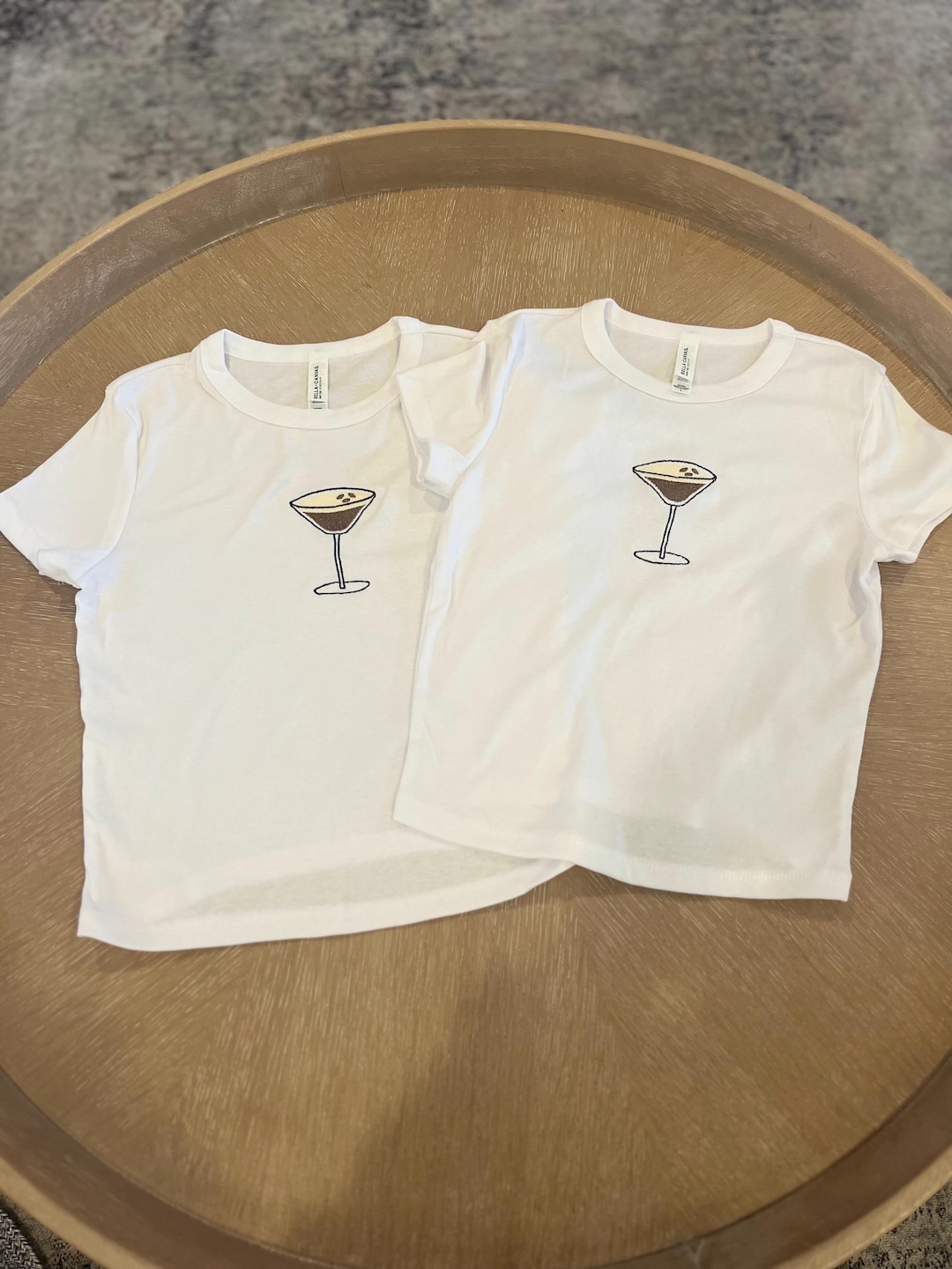 Martini Embroidered Baby Tee main image 1