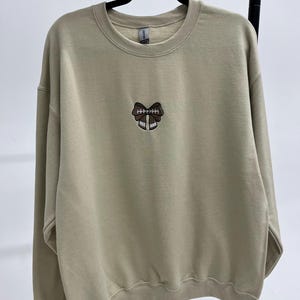 Football bow embroidered crewneck, game day sweatshirt
