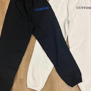 Custom embroidered sweatpants, unisex sweatpants, custom clothing