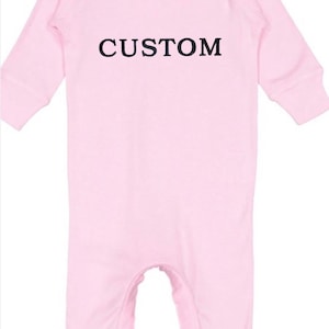 Custom embroidered baby onesie, personalized baby clothing
