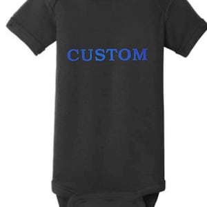 Custom embroidered baby onesie, personalized baby clothing