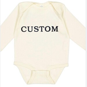 Custom embroidered baby onesie, personalized baby clothing