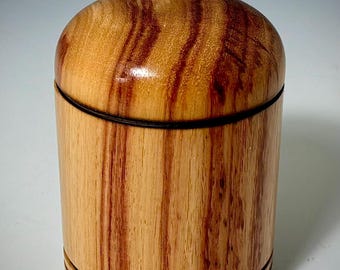 Small Tooth Fairy Box – Colorful Box Elder Keepsake with Locking Lid
