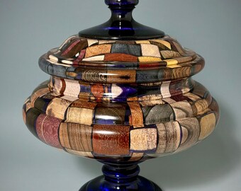 Resin and Hardwood Cutoffs Apothecary Jar – One-of-a-Kind Handmade Art