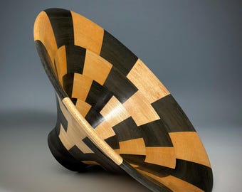 Maple & Ebony Alowood Segmented Bowl – Bowl From a Board