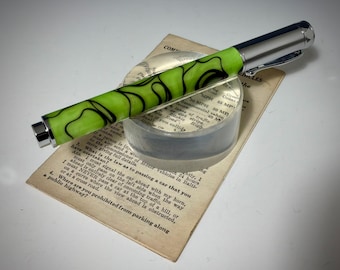 Green and Black Zen Acrylic Rollerball Pen