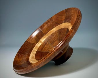 Segmented Walnut and Maple Bowl