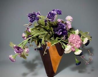 Decorative Segmented Purpleheart & Maple Dry Vase