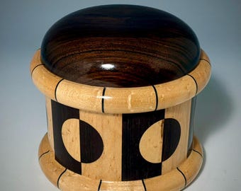 Birdseye Maple & Indonesian Ebony Decorative Apothecary Box