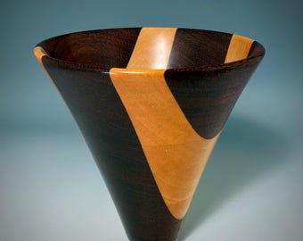 Decorative Segmented Purpleheart & Maple Dry Vase