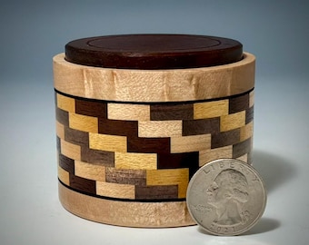 Small Zig Zag Hardwood Jewelry Box