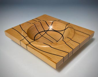 Decorative Square Edge Wooden Bowl