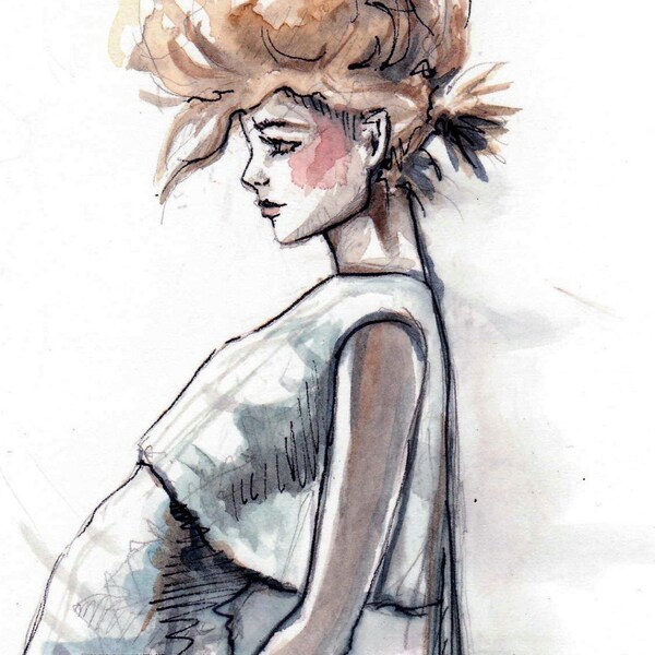 Mohawk Fashion Illustration Print