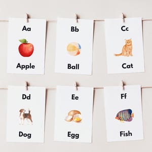 Alphabet Flashcards with Pictures | Printable Learning Materials