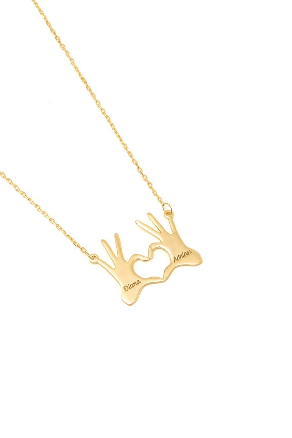 Personalized Solid Gold Necklace / Meaningful Necklace for Women / Minimalist Name Necklace / Birthday Gift / Graduation Gift