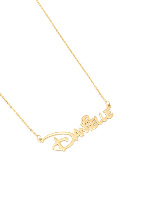 14K Solid Gold Personalized Name Necklace: Elegant Custom Jewelry