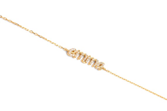 14K Solid Gold Bracelet | Name Bracelet | Gold Bracelets For Women | Anniversary Gift | Graduation Gift