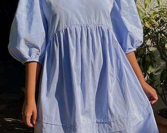 Affogato Dress PDF Sewing Pattern Size-Inclusive 0-44, Versatile Dress, Party Dress, Summer Dress, Puffed Sleeve, Drop-Shoulder, Pintucks